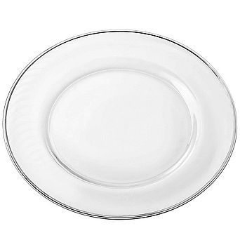 Gilded Dinner Plate 10.5 Inch Handmade Glass Decorative Dining Table Plate