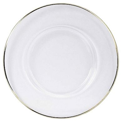 Gilded Dinner Plate 10.5 Inch Handmade Glass Decorative Dining Table Plate