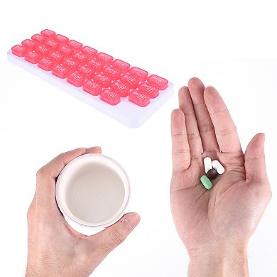 Lightweight 31 Grids Keyboard Style Pill Dispenser for Travel 1 Pc