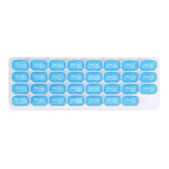 Lightweight 31 Grids Keyboard Style Pill Dispenser for Travel 1 pc