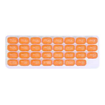Lightweight 31 Grids Keyboard Style Pill Dispenser for Travel 1 pc
