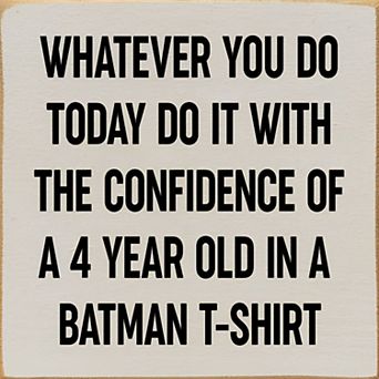 Funny Motivational Wood Sign 7x7 Inch Square Wall or Shelf Decor for Office or Nursery