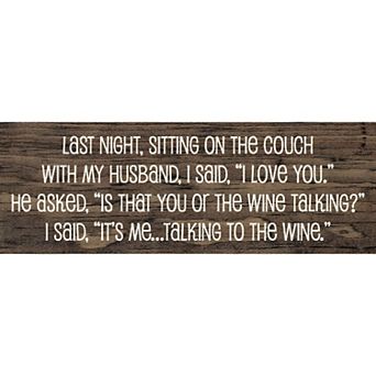 Wine Quote Wood Sign for Kitchen Bar Shelf or Wall Decor