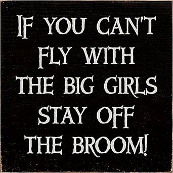 Sassy Witch Decor Wood Sign 7x7 Inch, Square Shelf or Wall Display for Everyday Home Decor