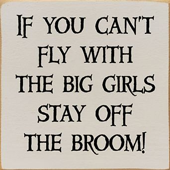 Sassy Witch Decor Wood Sign 7x7 Inch, Square Shelf or Wall Display for Everyday Home Decor