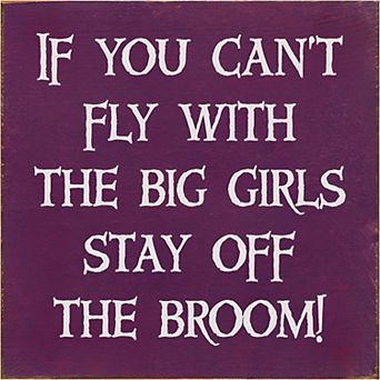 Sassy Witch Decor Wood Sign 7x7 Inch, Square Shelf or Wall Display for Everyday Home Decor