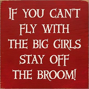 Sassy Witch Decor Wood Sign 7x7 Inch, Square Shelf or Wall Display for Everyday Home Decor