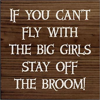 Sassy Witch Decor Wood Sign 7x7 Inch, Square Shelf or Wall Display for Everyday Home Decor