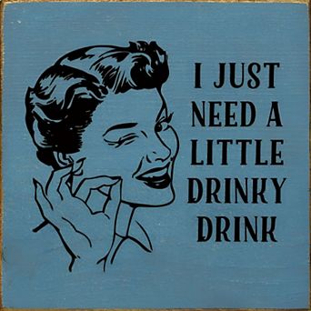 Funny Bar and Kitchen Wood Sign 7x7 Inch Square Wall or Shelf Decor for Home or Bar