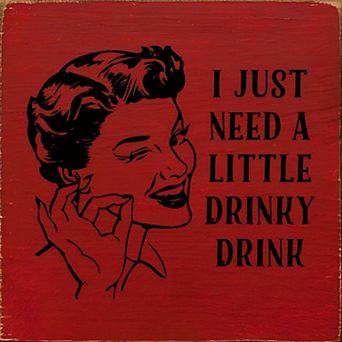 Funny Bar and Kitchen Wood Sign 7x7 Inch Square Wall or Shelf Decor for Home or Bar