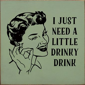 Funny Bar and Kitchen Wood Sign 7x7 Inch Square Wall or Shelf Decor for Home or Bar