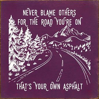 Funny Wood Quote Sign 7x7 Inch Square Wall or Shelf Decor for Office Garage Home