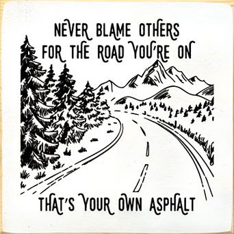 Funny Wood Quote Sign 7x7 Inch Square Wall or Shelf Decor for Office Garage Home