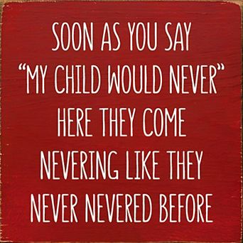 Funny Kids Quote Wood Sign 7x7 Inch Square Wall or Shelf Decor for Home or Entryway