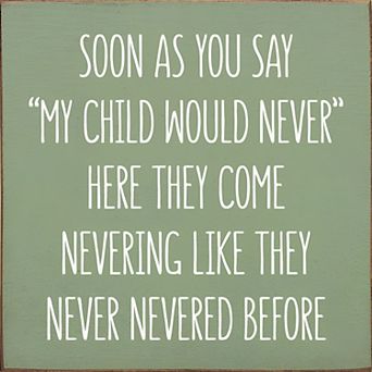 Funny Kids Quote Wood Sign 7x7 Inch Square Wall or Shelf Decor for Home or Entryway