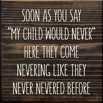 Funny Kids Quote Wood Sign 7x7 Inch Square Wall or Shelf Decor for Home or Entryway