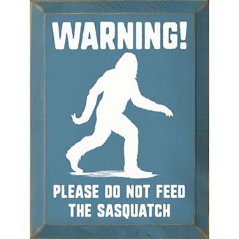 Sasquatch Warning Wood Wall Sign Rustic Cabin Wall Decor