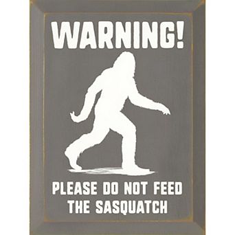 Sasquatch Warning Wood Wall Sign Rustic Cabin Wall Decor