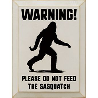 Sasquatch Warning Wood Wall Sign Rustic Cabin Wall Decor