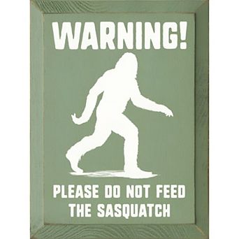 Sasquatch Warning Wood Wall Sign Rustic Cabin Wall Decor