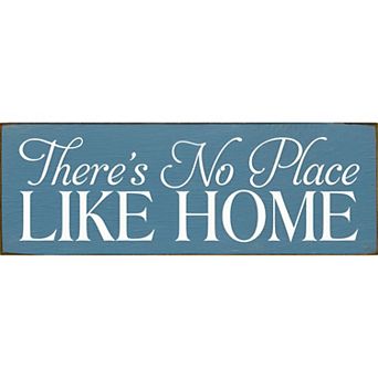 Farmhouse Wood Home Sign 3.5x10 Inch Shelf Decor with Wall Hanging Slot