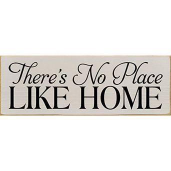 Farmhouse Wood Home Sign 3.5x10 Inch Shelf Decor with Wall Hanging Slot