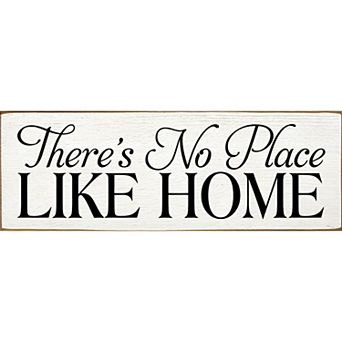 Farmhouse Wood Home Sign 3.5x10 Inch Shelf Decor with Wall Hanging Slot