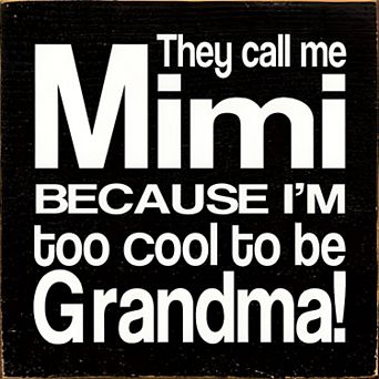 Mimi Gift Wood Sign Square Rustic Farmhouse Wall or Desk Decor