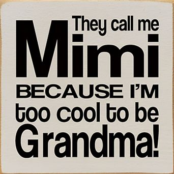 Mimi Gift Wood Sign Square Rustic Farmhouse Wall or Desk Decor