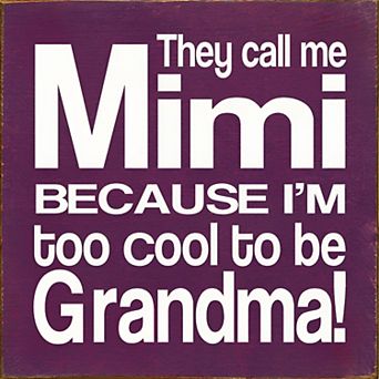 Mimi Gift Wood Sign Square Rustic Farmhouse Wall or Desk Decor