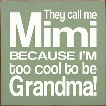 Mimi Gift Wood Sign Square Rustic Farmhouse Wall or Desk Decor