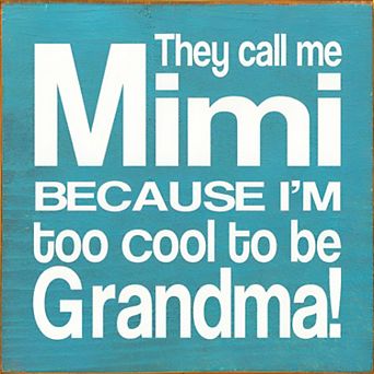 Mimi Gift Wood Sign Square Rustic Farmhouse Wall or Desk Decor