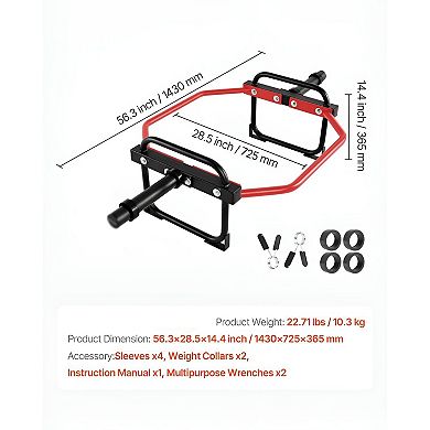 Home Gym Hex Trap Bar, 500 lb Capacity with Hexagonal Design for Safe Deadlifts and Presses