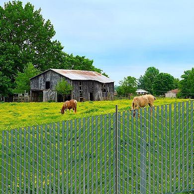 Green Privacy Slats for 4’ Chain Link Fences Double-Wall Panels with Bottom Locking Channels