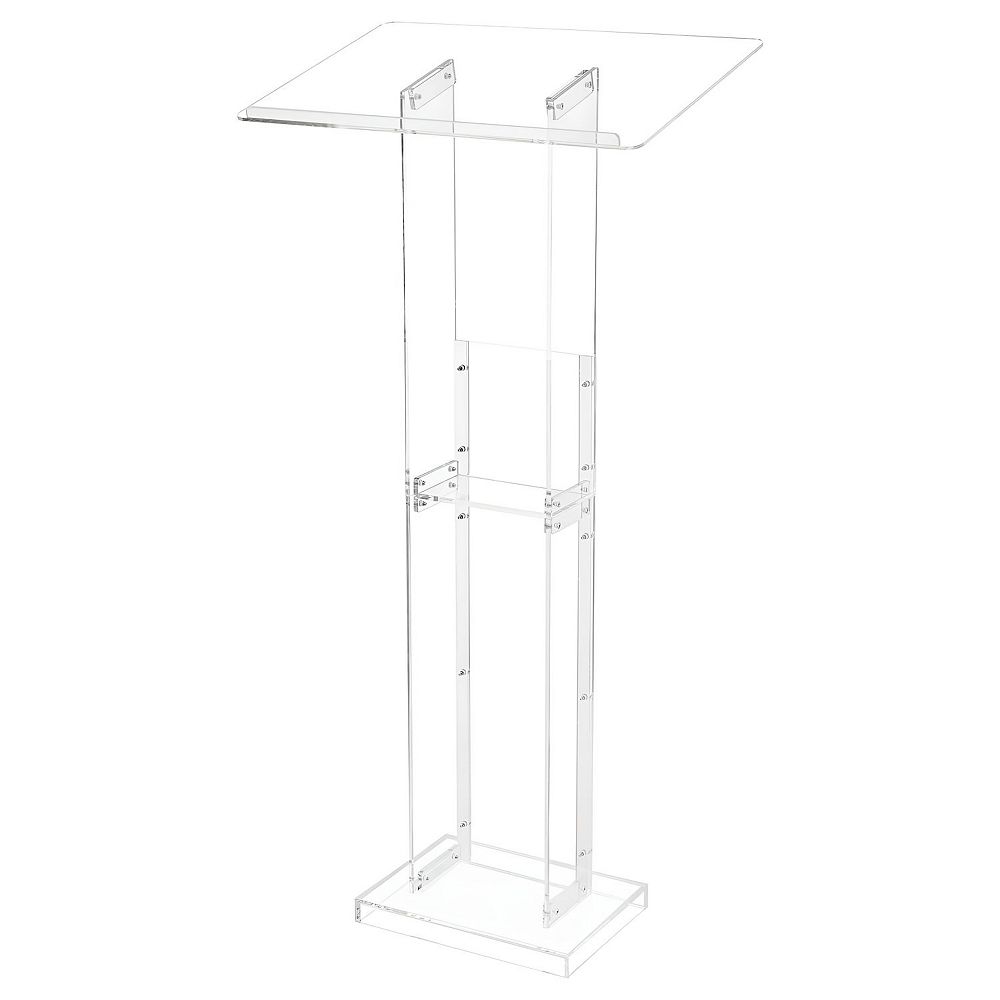 Transparent Acrylic Podium Stand with Open Shelf for Classrooms ...