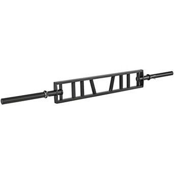 Multi-Grip Swiss Bar for Bench Press, Rows, and Curls, 550 lb Capacity Home Gym Bar - Black