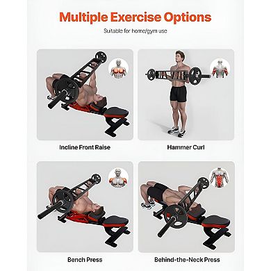 Multi-Grip Swiss Bar for Bench Press, Rows, and Curls, 550 lb Capacity Home Gym Bar - Black