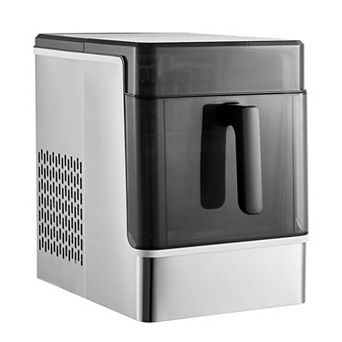 Stainless Steel Countertop Ice Maker with 3.6L Storage and Self-Cleaning Mode for Home or Office