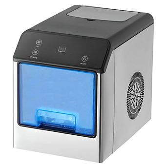 Stainless Steel Countertop Ice Maker with Chewable Nugget Ice and 3 lb Storage - Silver