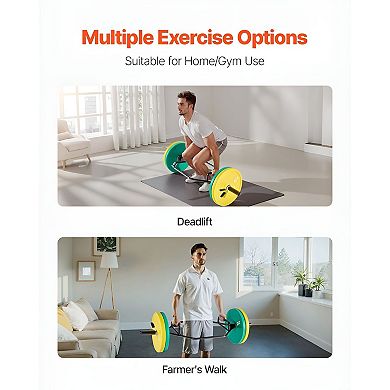 Hex Trap Bar for Strength Training, Steel with Ergonomic Knurled Handles, 800 lb Capacity