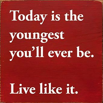 Inspirational Quote Wood Sign 7x7 Inch Positive Message Wall or Desk Decor