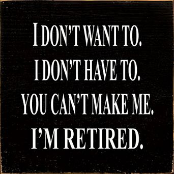 Retirement Gift Wood Sign Square Rustic Farmhouse Shelf or Wall Decor