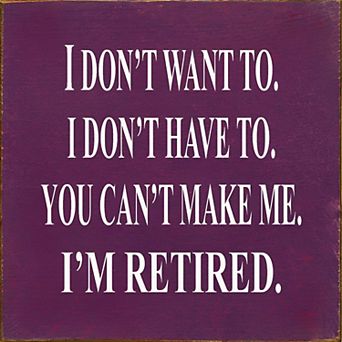 Retirement Gift Wood Sign Square Rustic Farmhouse Shelf or Wall Decor