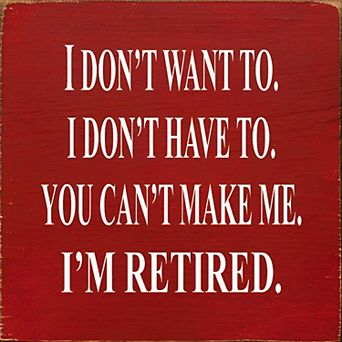 Retirement Gift Wood Sign Square Rustic Farmhouse Shelf or Wall Decor