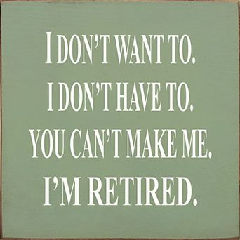 Retirement Gift Wood Sign Square Rustic Farmhouse Shelf or Wall Decor