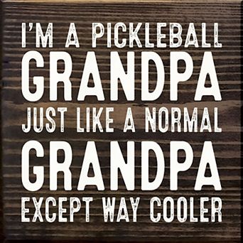 Grandpa Quote Wood Sign 7 x 7 Square Wall Hanging or Tabletop Decor