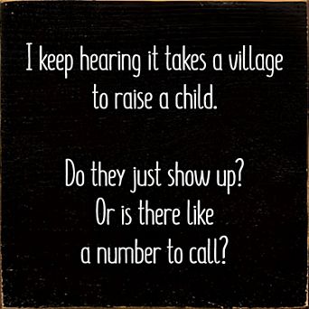 Parenting Humor Quote Wood Sign 7x7 Inch Wall or Desk Decor for Home Spaces