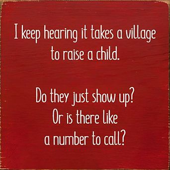 Parenting Humor Quote Wood Sign 7x7 Inch Wall or Desk Decor for Home Spaces