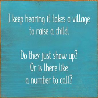 Parenting Humor Quote Wood Sign 7x7 Inch Wall or Desk Decor for Home Spaces