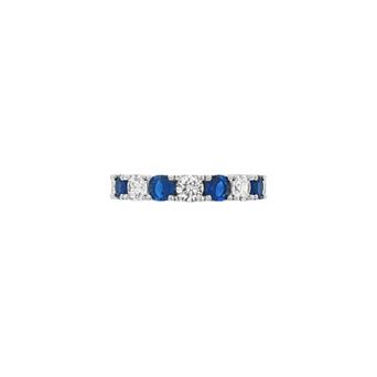 PRIMROSE Fine Silver-Plated Gemstone Eternity & Bypass Ring Set